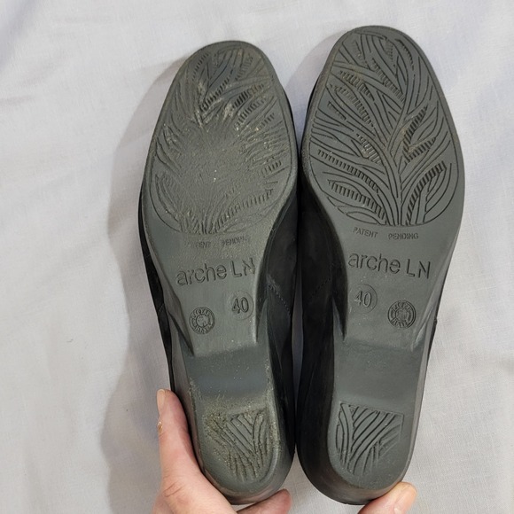 Arche France Slip On Wedge Black Nubuck Shoes Pumps Size 9.5‎ US 40 EU Comfort - Picture 14 of 16